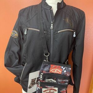 Harley-Davidson Black Jacket with Logo Bag